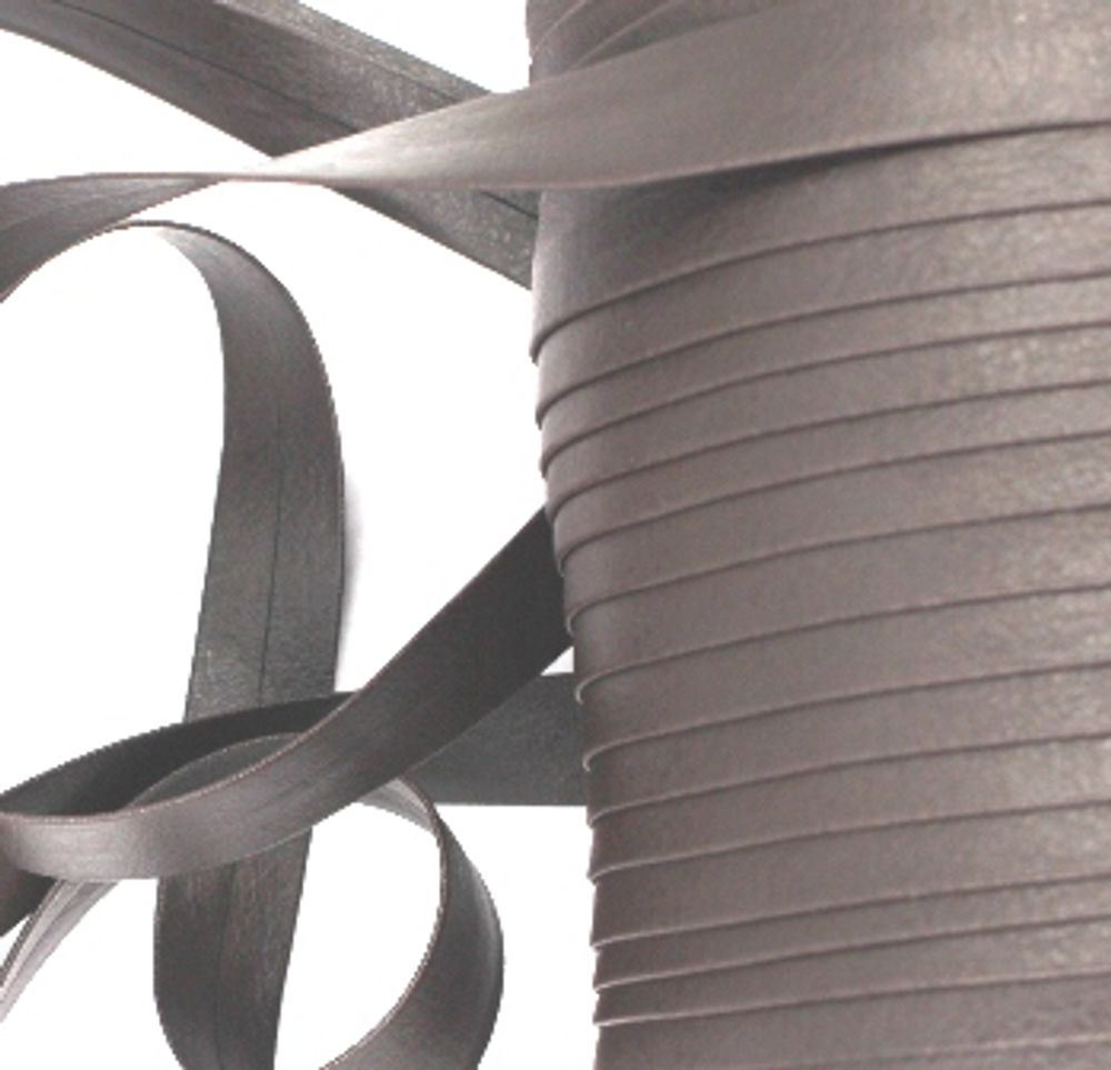 Косая бейка кож.зам, ш. 1,5 см, коричневый