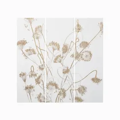 Набор 3 постеров Adelle 120х120 см, белый, бежевый