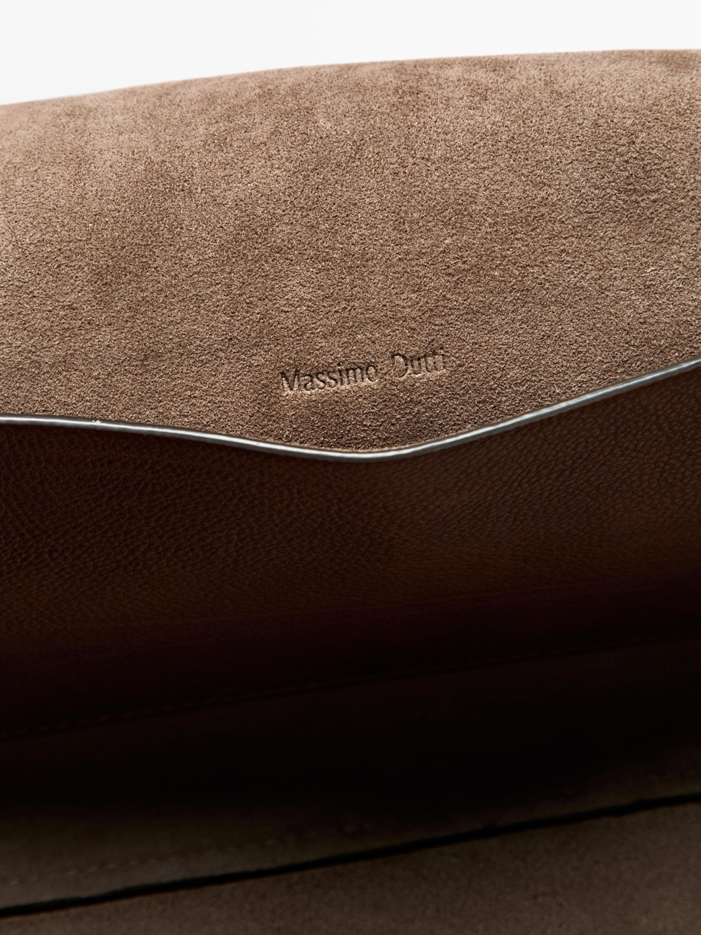 Massimo Dutti Дорожная косметичка из кожи наппа, шоколадный