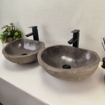 Раковина из речного камня ПАРА! RS-63827 46*39*15 2шт 0126