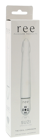 Белый вибратор Suzi - 15 см.