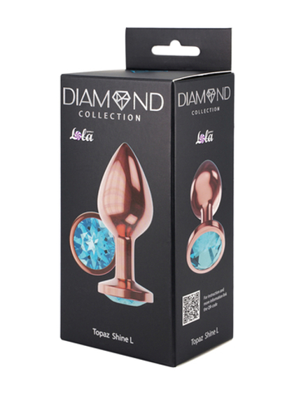 Diamond Topaz Shine L - Анальная Пробка, Розовое Золото