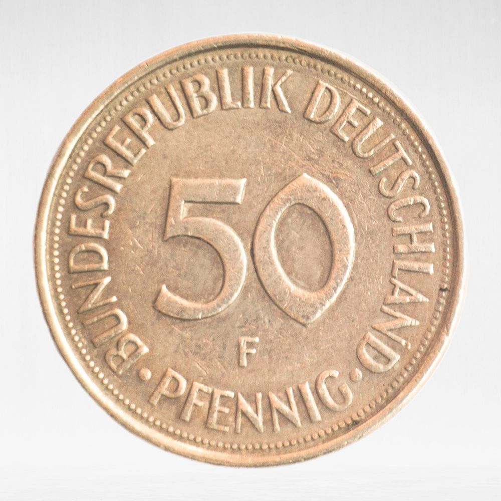 Germany, 50 Pfennigs, 1981, (Stuttgart Mint - "F"), VF