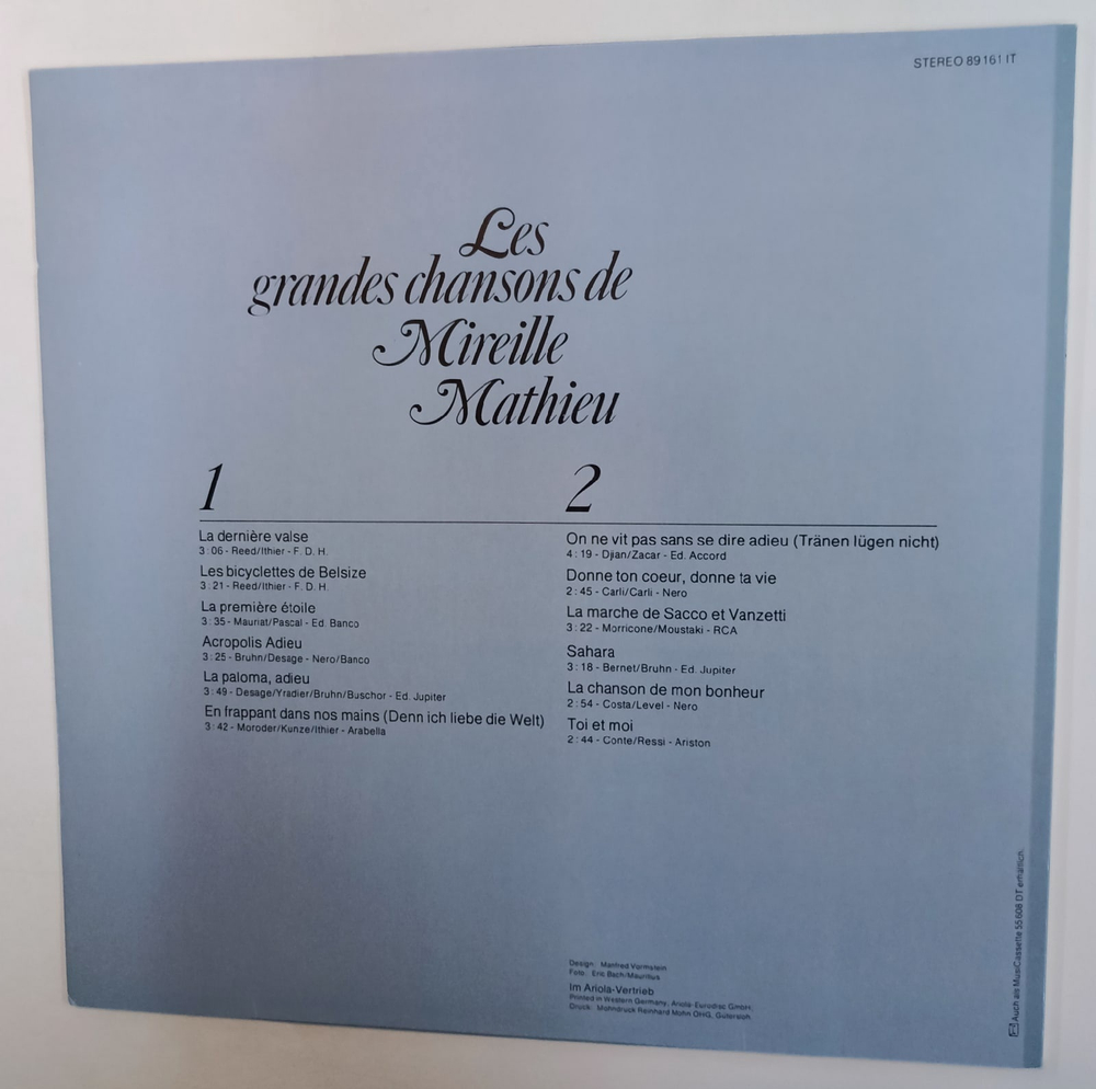 Mireille Mathieu Les Grandes Chansons (Germany 1975)