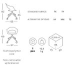 Кресло офисное с обивкой Scab Design Lady B Pop, черный, красный