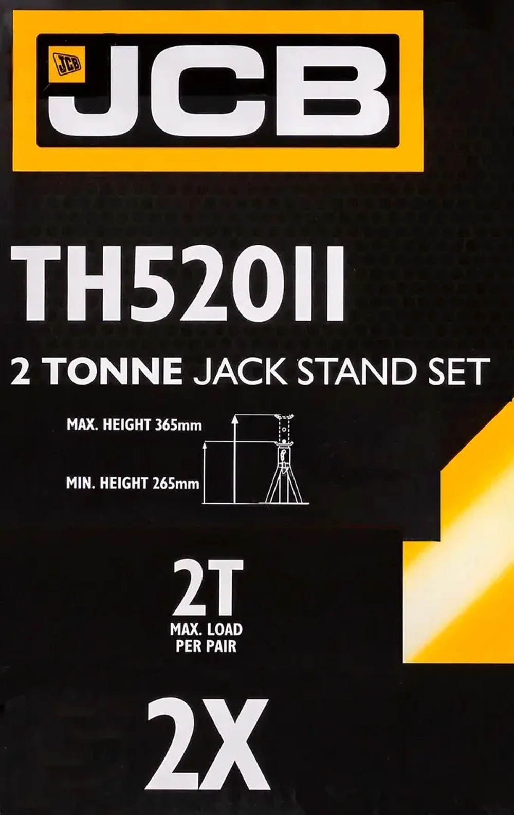 Подставка ремонтная с упорной пятой 2т (h min 265mm, h max 365mm) JCB JCB-TH52011