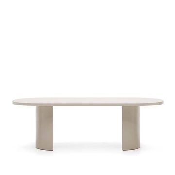 Стол Nealy из лакированного МДФ в отделке экрю, 240 x 100 см