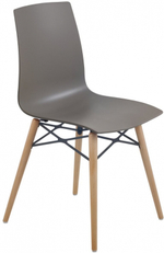 Стул пластиковый Papatya X-Treme-S Wox Pro Beech Wood, тортора