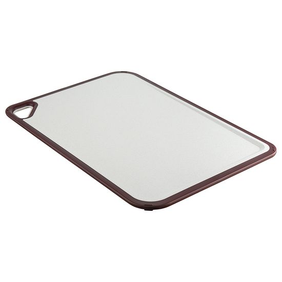 Доска разделочная из пшеничного волокна homi, 44х30 см, светло-серая с темно-сливовым кантом