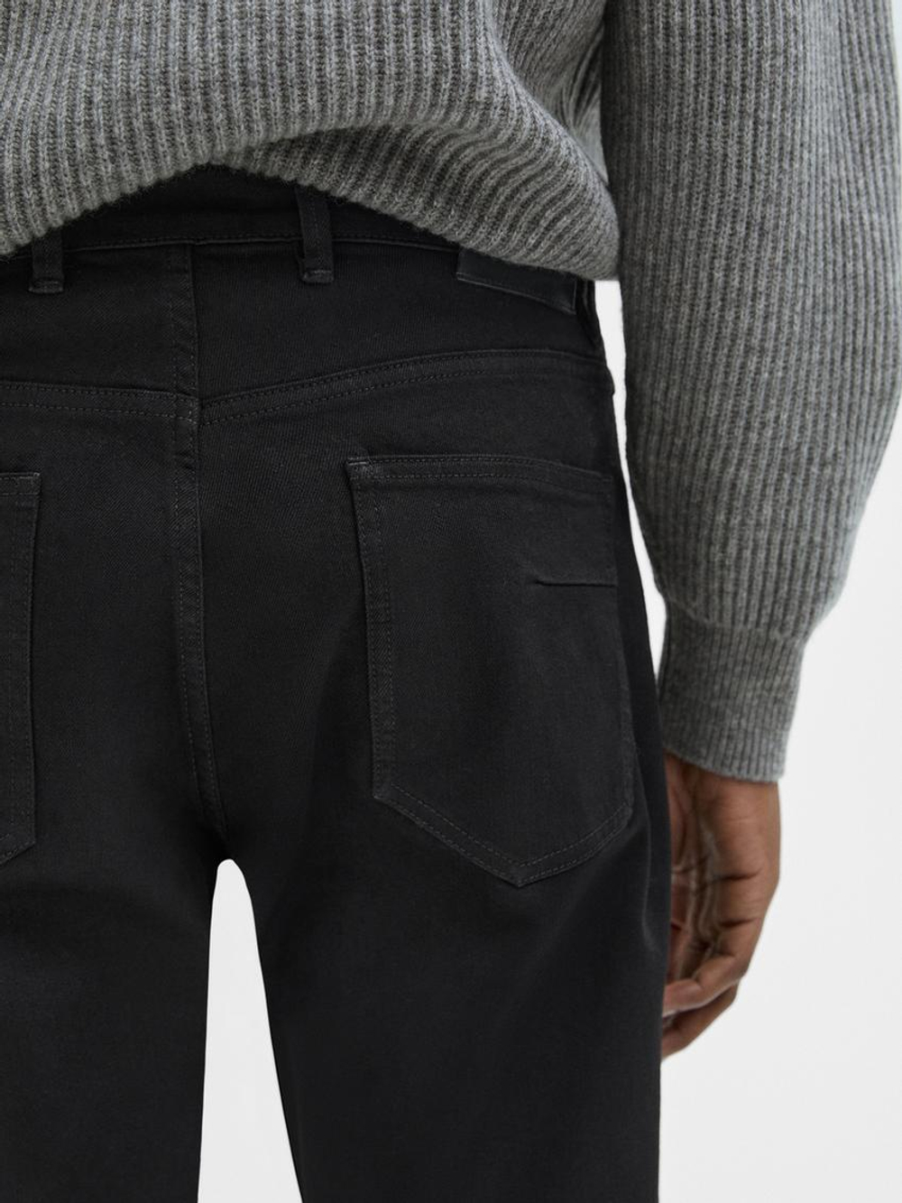 Massimo Dutti Джинсы облегающего кроя из смесового хлопка, черный