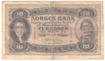 Norway 10 Kroner 1938