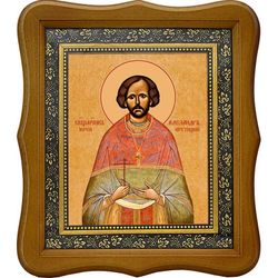 Александр Крутицкий, священномученик, пресвитер. Икона на холсте.