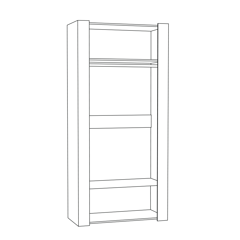 Шкаф для одежды Амели 13.133, Шулковый камень;Бетон Чикаго