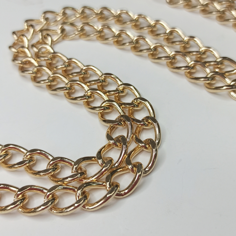 Ручка цепь с карабинами Золото 13*9