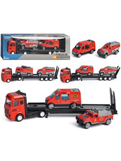 Набор детский Автовоз и 2 машинки Спасатели (TQ66B-6)