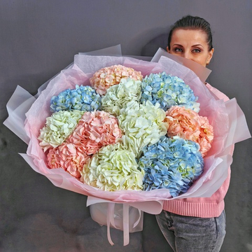 Букет из 11 гортензий