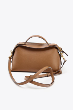 ZARA СУМКА CITY, РЫЖЕВАТО-КОРИЧНЕВЫЙ