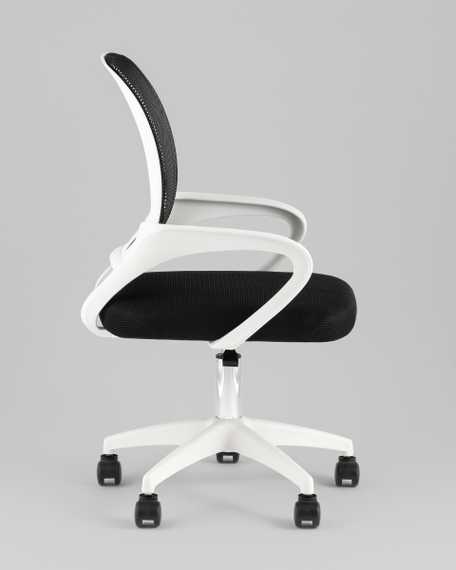 Кресло офисное TopChairs Simple SN черный пластик белый