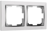 Рамка на 2 поста Snabb (белый/хром)