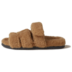 Hermes Chypre suede comfortable casual one-word slippers women's brown, H222196Z 1J