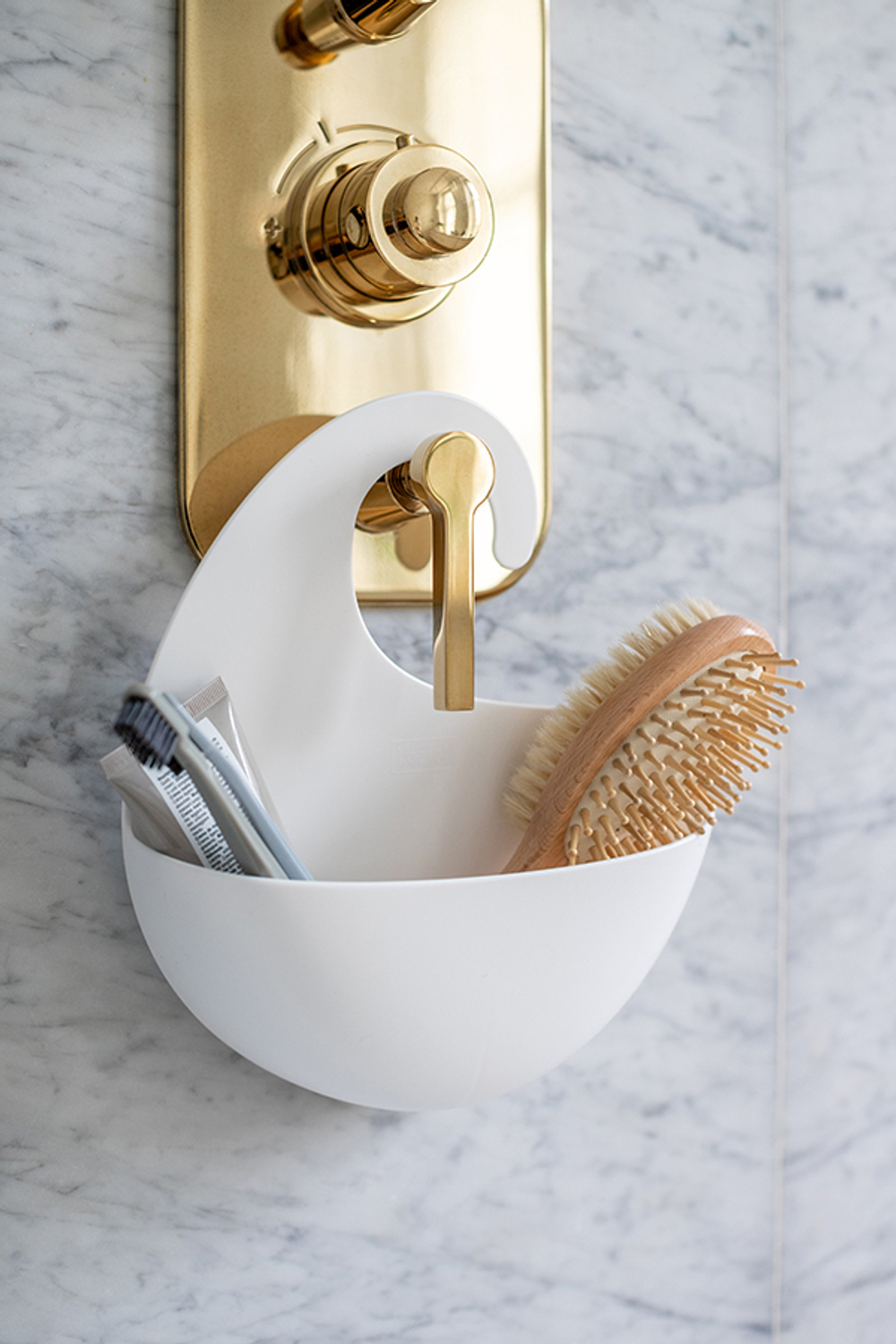 Органайзер для ванной surf, organic, 25х25,5х6,5 см, белый