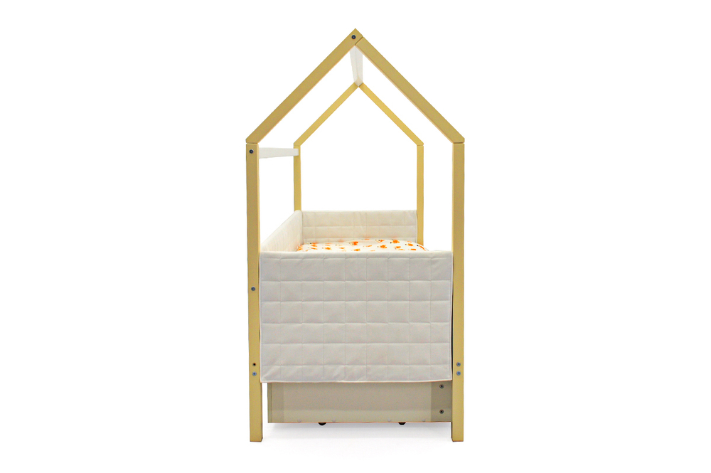 Детская кровать-домик мягкий Бельмарко Svogen бежево-белый