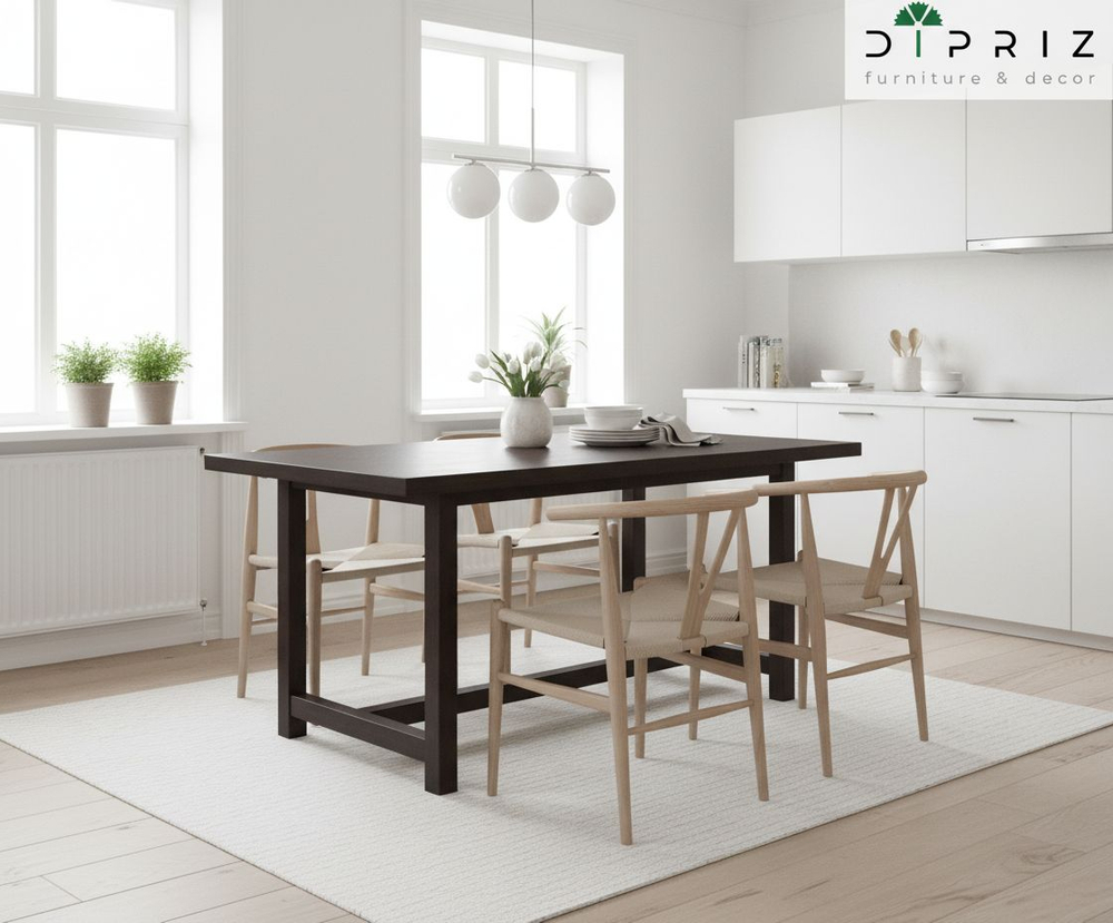 Стол обеденный, 160х90х75, Европейский Гранд, кухонный, деревянный, коричневый, Dipriz