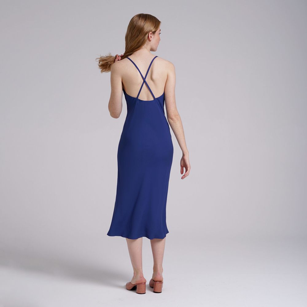 Платье-комбинация цвета синего цвета