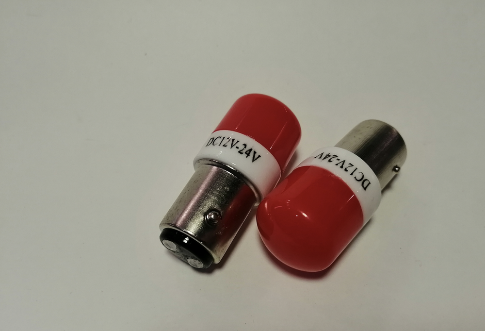 P21/5W (Красный) / Светодиодная лампа 1157 - P21/5W - BA15D, красная, два контакта, 12-24V, (за 1 шт.)