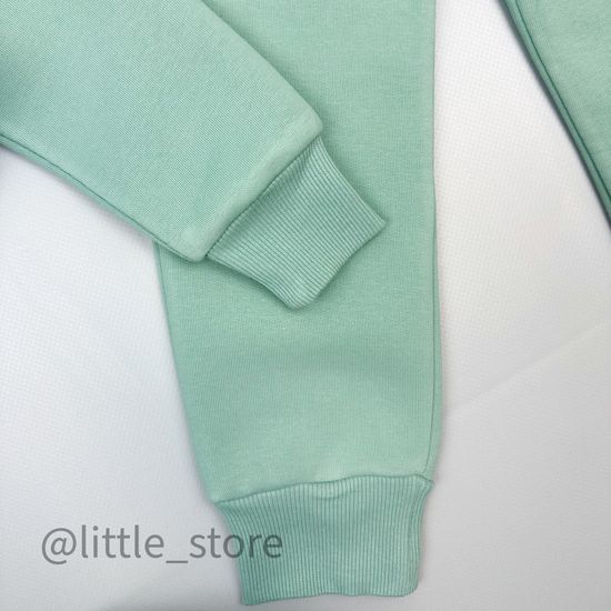 Комплект из футера с начесом, Снежная мята