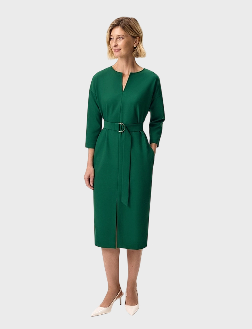 Платье с поясом Pompa