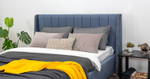 Мелисса (140)Кровать двойная без ПМ арт. Тори 83 велюр (серо-синий)