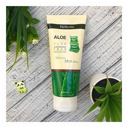 Очищающая пенка для лица с экстрактом алоэ FarmStay Aloe Pure Cleansing Foam 180 мл