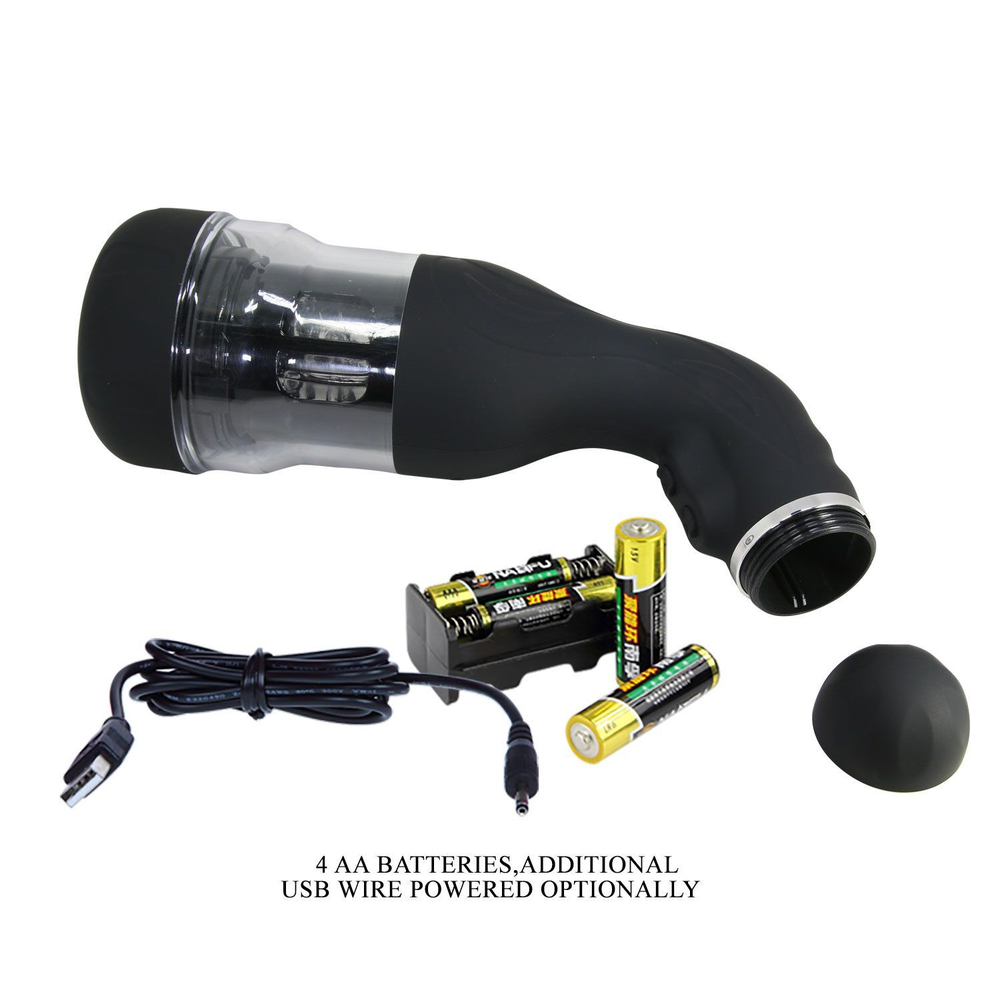 Мастурбатор-вагина с ротацией Rotation Lover (Цвет: черный)