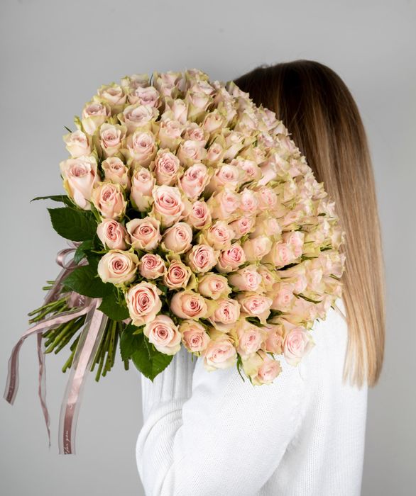 Букет роз Пинк Атена 40см (под ленту)*