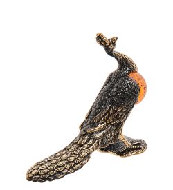 Народные промыслы AM- 250 Фигурка «Павлин» (латунь, янтарь)