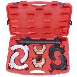 МАСТАК (100-00008C) Стяжка амортизаторных пружин, кованые U-образные держатели, кейс, 8 предметов