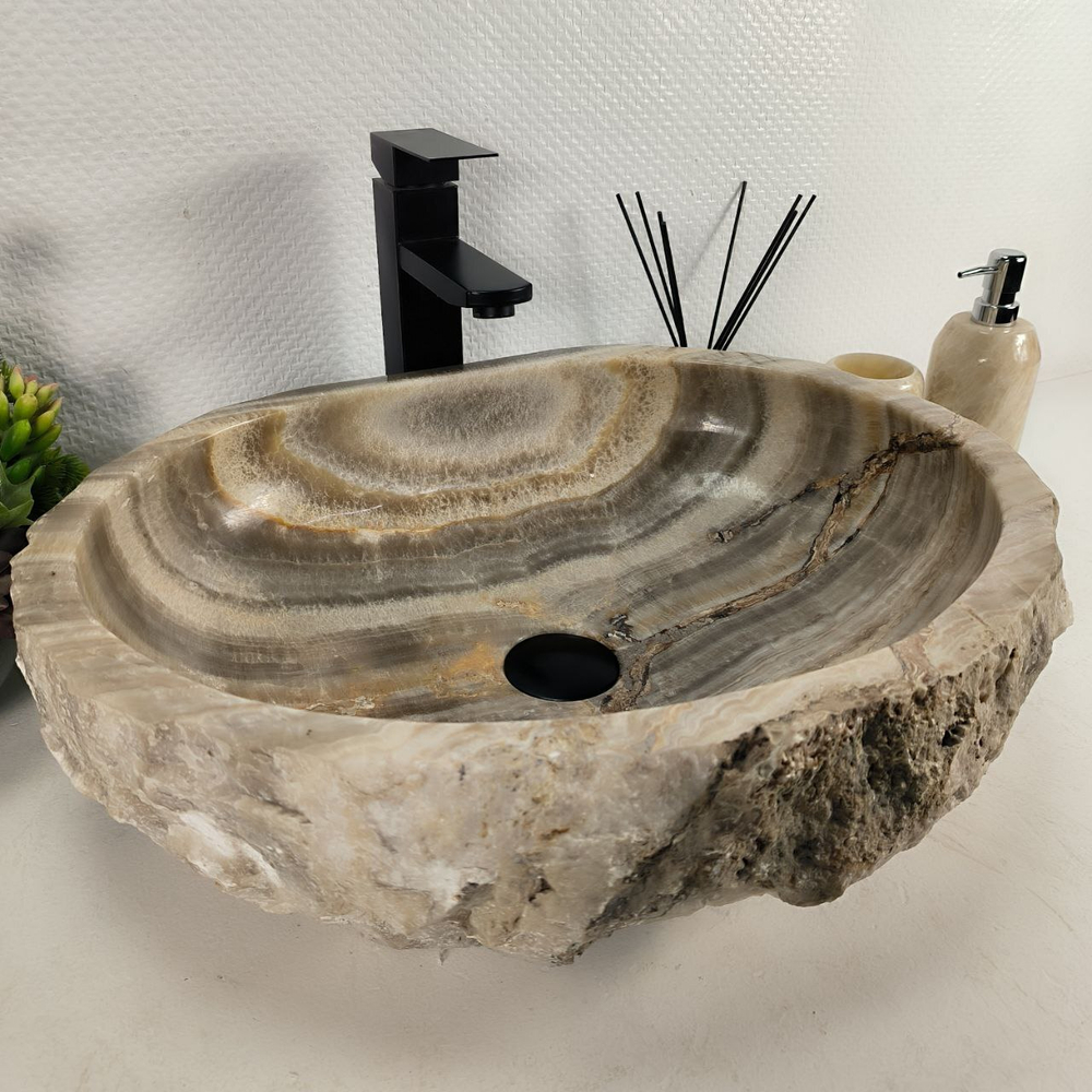 Раковина из оникса Erozy Grey EO-64625 53*42*16 0156