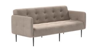 Monaco диван-кровать прямой с подлокотниками, трехместный, бархат пепельно-бежевый 25