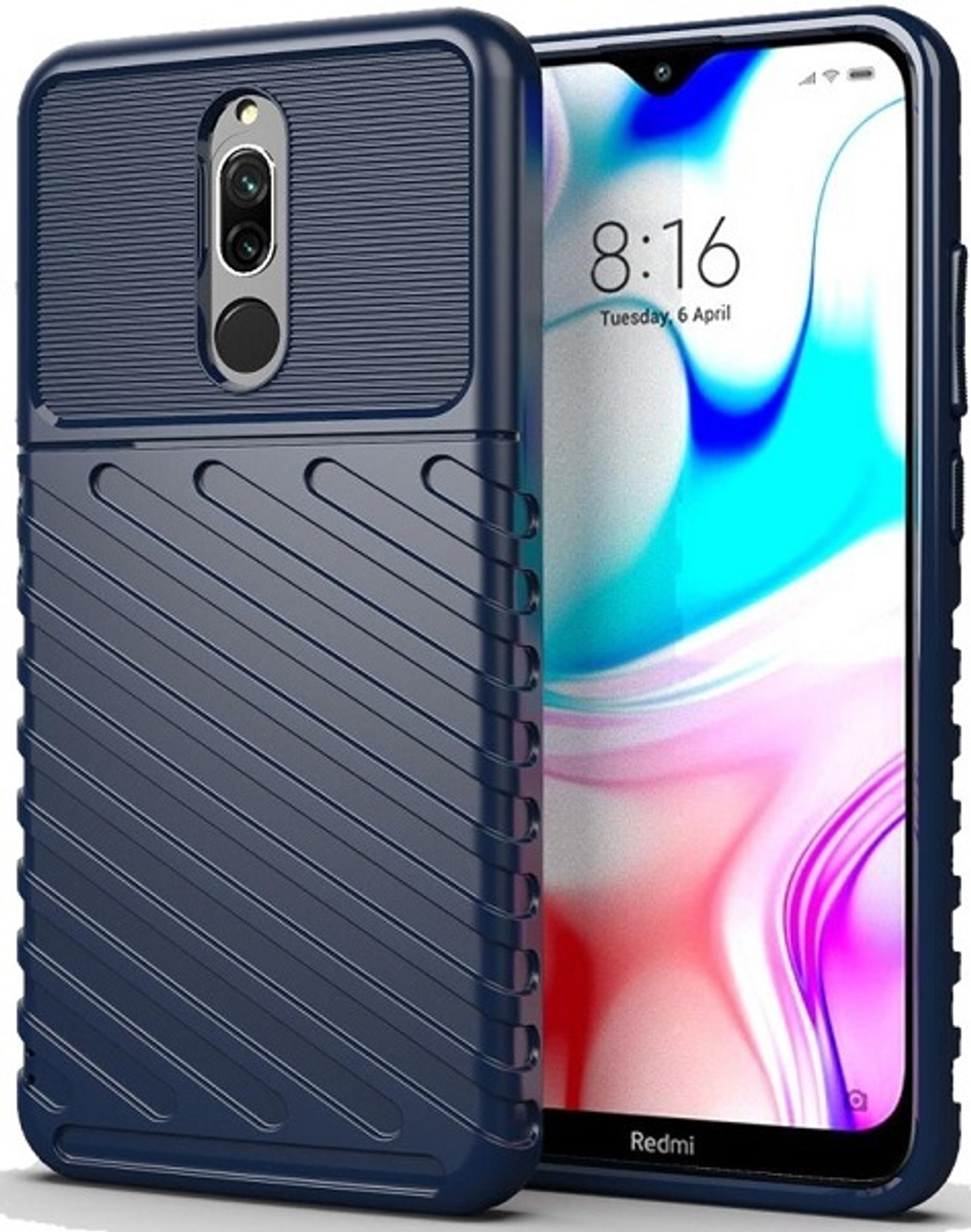 Чехол для Xiaomi Redmi 8 цвет Blue (синий), серия Onyx от Caseport