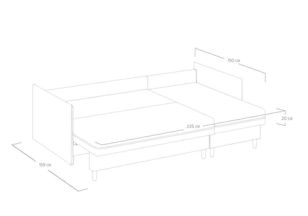 Диван Rain угловой