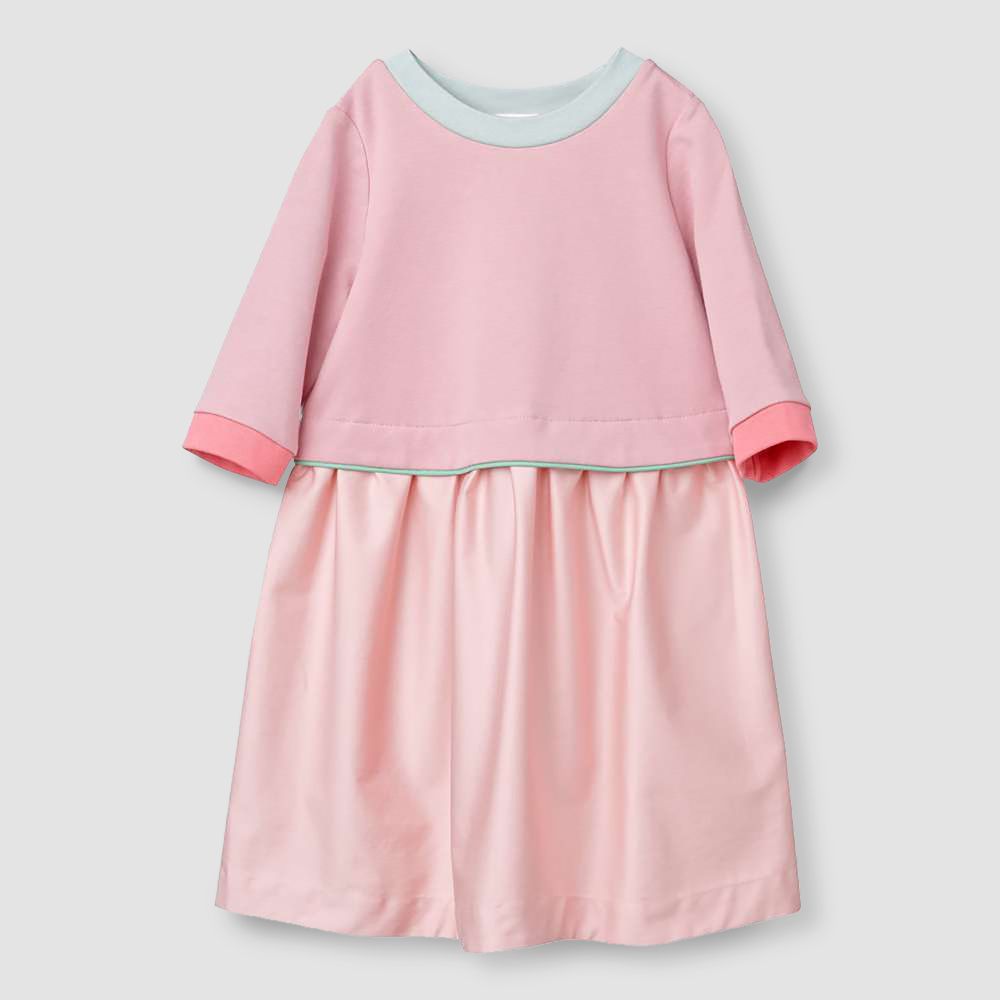 Платье с кантом РОЗА/МЯТА