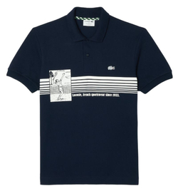 Мужское теннисное поло Lacoste French Made Original L.12.12 Print Polo Shirt - небесный