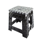 Табурет складной средний черный-серебро