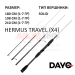 Спиннинг HERMUS Travel 1-7 гр от DAYO (ДоЮй) new