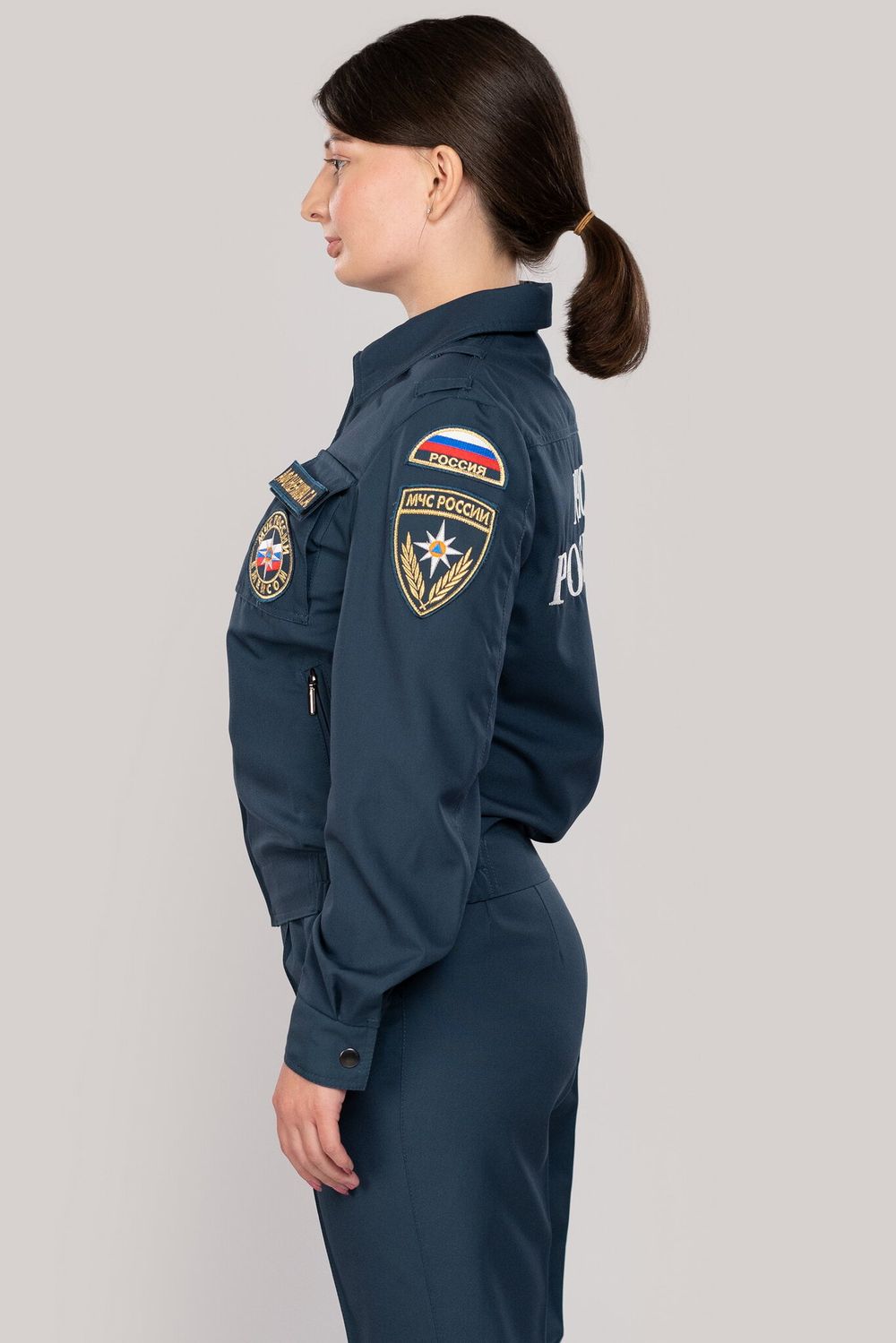 Костюм летний  женский МЧС (Патруль-240, серо-синий)