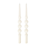 Набор из двух свечей кремового цвета из коллекции essential, 35 см
