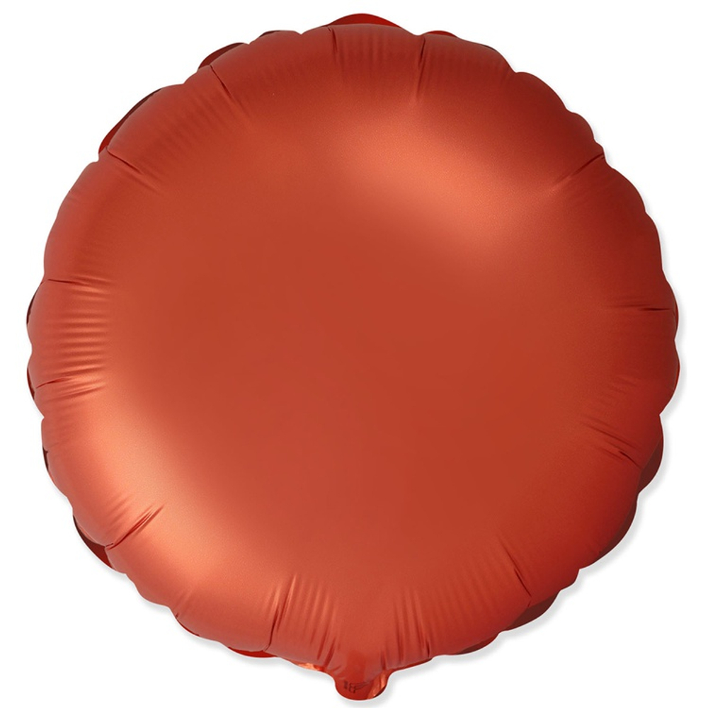 Фольгированный шар-круг, сатин, красно-розовые оттенки, 46 см