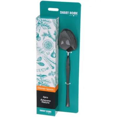 Набор столовых ложек 6шт «NORDIC» в подарочной коробке, черный