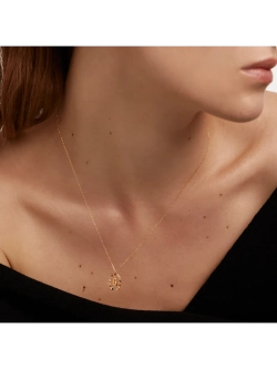 Колье Буква G серебро 925 пробы покрытое золотом